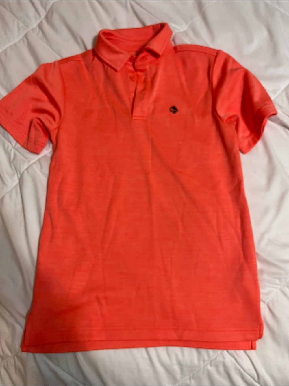 Boys' Neon Coral Polo Shirt - Brand Unspecified